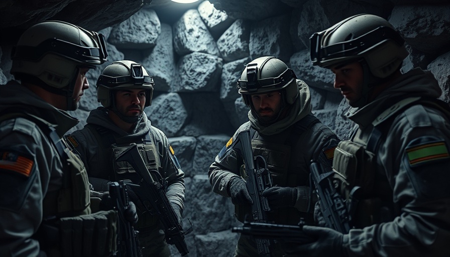 Military strategy session in underground military base