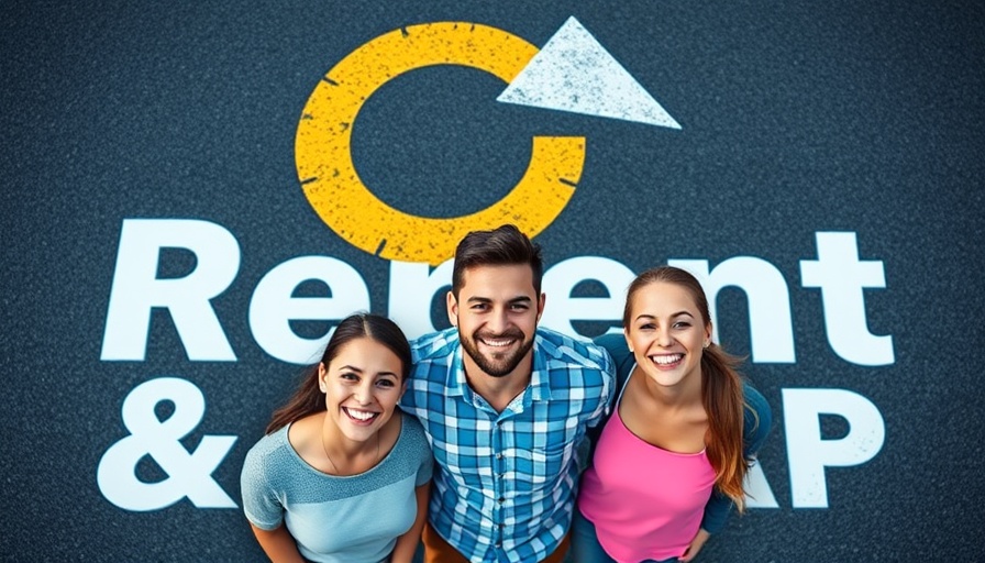 Banner with 'Repent & Reap' text, three people smiling.