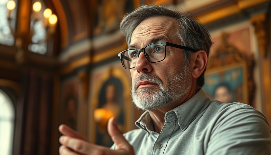 Thoughtful man discussing spiritual order indoors, Rick Renner.