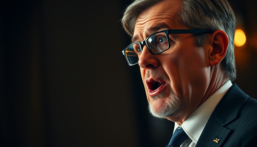 Middle-aged man discussing self-absorbed society, passionate expression.