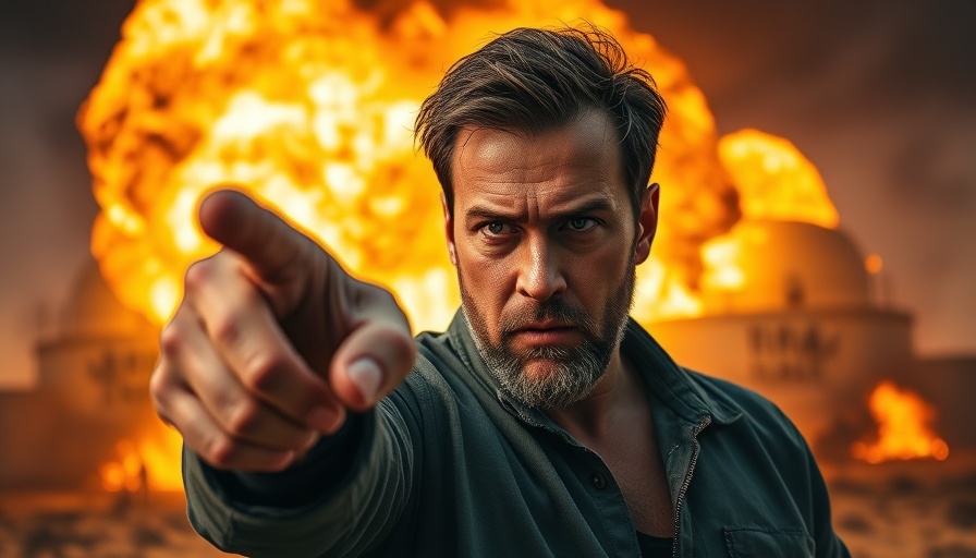 JosephZ intense pointing imagery with fiery explosion backdrop.
