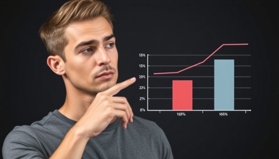 Young man pointing at bar graph showcasing importance of tithing, percentages symbolizing financial distribution.