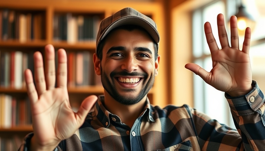 The Power of Prayer: man waving in a cozy indoor setting