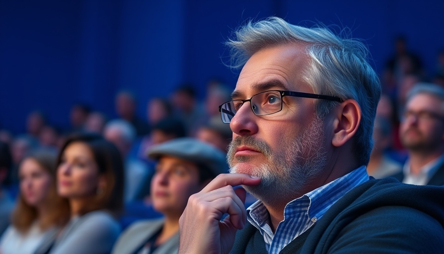 Mature man in seminar pondering why people can't admit they're wrong.