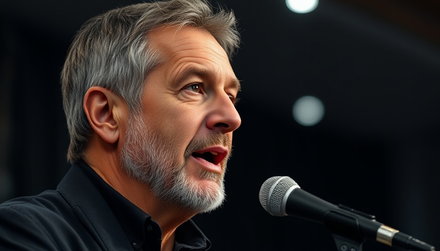 Middle-aged man speaking into microphone, the original influencer lessons from Jesus