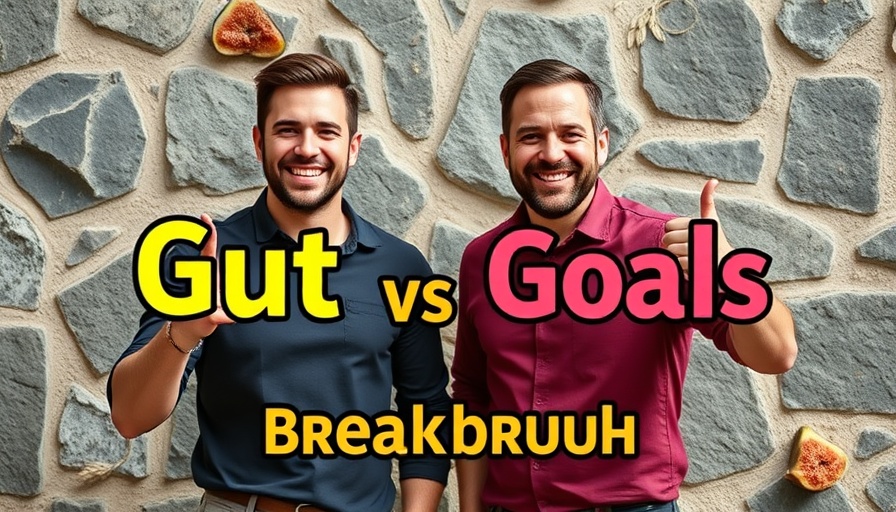 Gut Health and Spiritual Breakthrough image with two men and vibrant text.