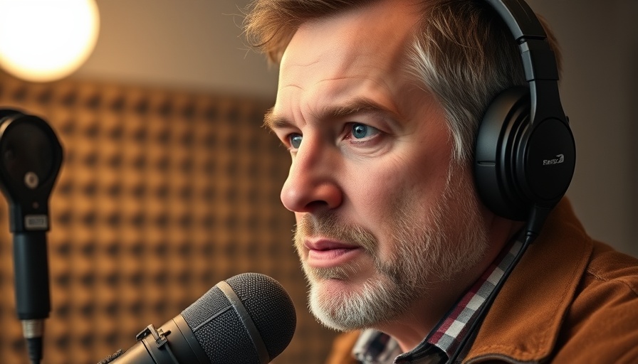 The Right Pressure Produces Real Change: Man in podcast setup.