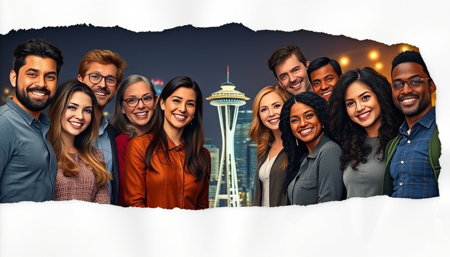 Seattle Christians Stand Firm, diverse group with Seattle skyline.