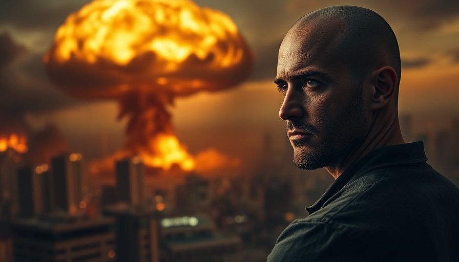Mass Casualty Events for Christians: Potential nuclear explosion and thoughtful figure.