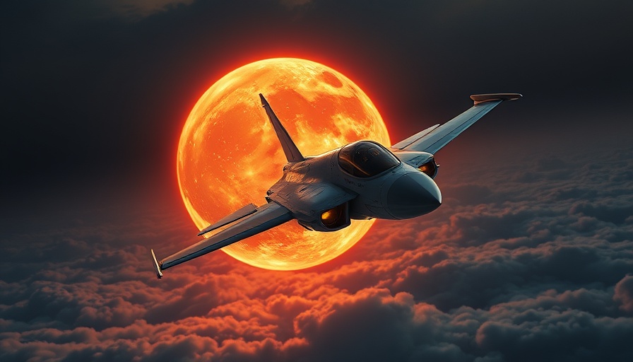 Futuristic jet near glowing UAP in dramatic sky.