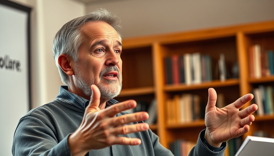 Rick Renner passionately presenting, gesturing in a warm-lit setting.