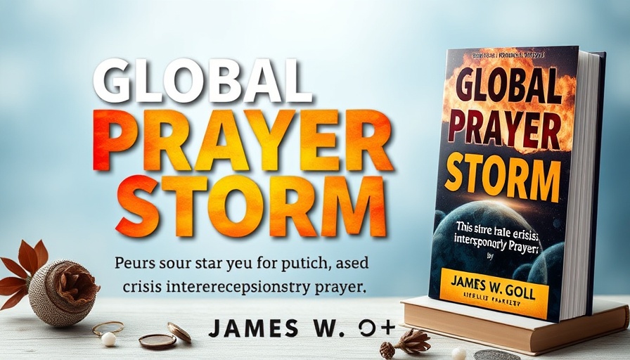 GPS Noon Time Prayer Revival Live promotional poster featuring Global Prayer Storm book.