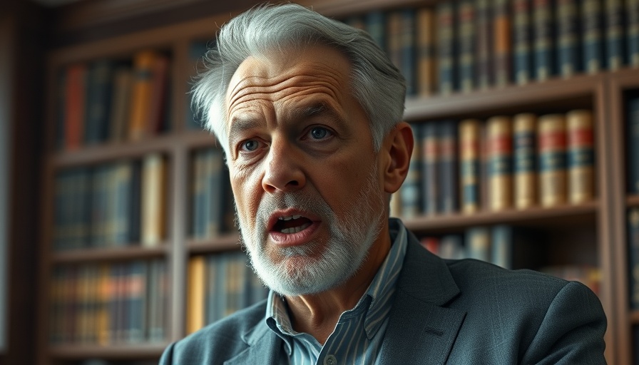 Middle-aged man discussing Holy Spirit's desire in a library setting.