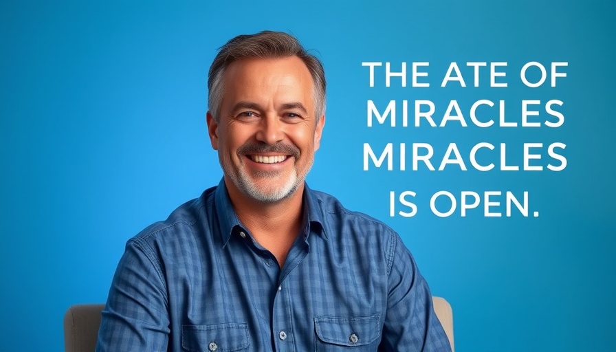 Gate of Miracles Open theme with smiling man in a blue shirt.