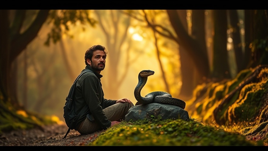 A serene traveler reflects amidst nature, embodying Rick Renner's prophetic wisdom.