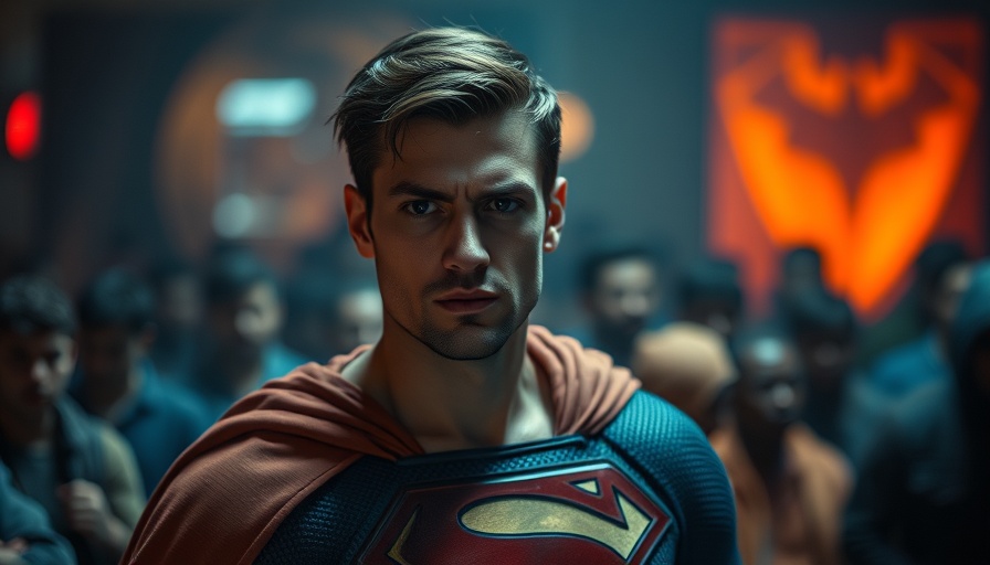 Did Superman Go Woke: Superhero pondering crowd