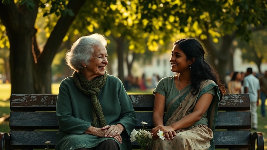 Acts of Kindness: An elderly woman and a young girl share joy and compassion amidst chaos.