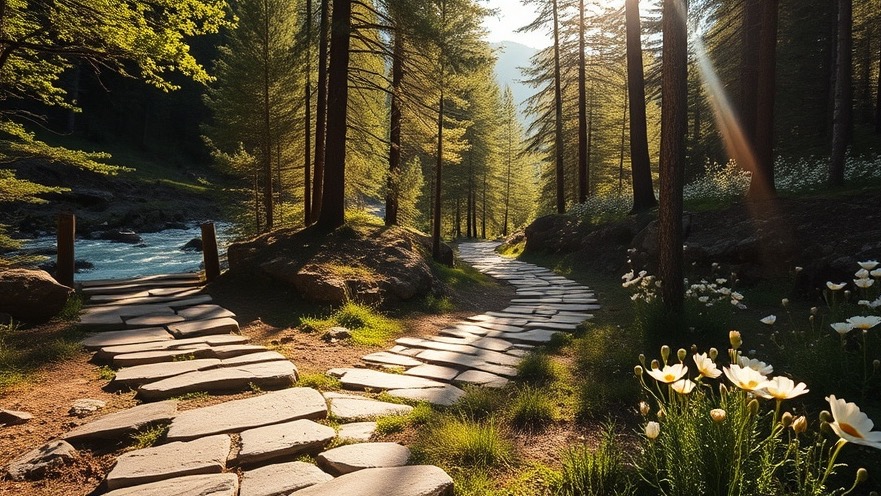 Inspiring spiritual guidance paths in a serene forest setting.