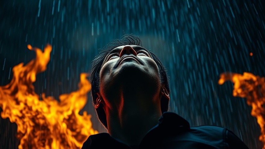 Man in intense prayer reflecting Spiritual Warfare and Faith Engagement.