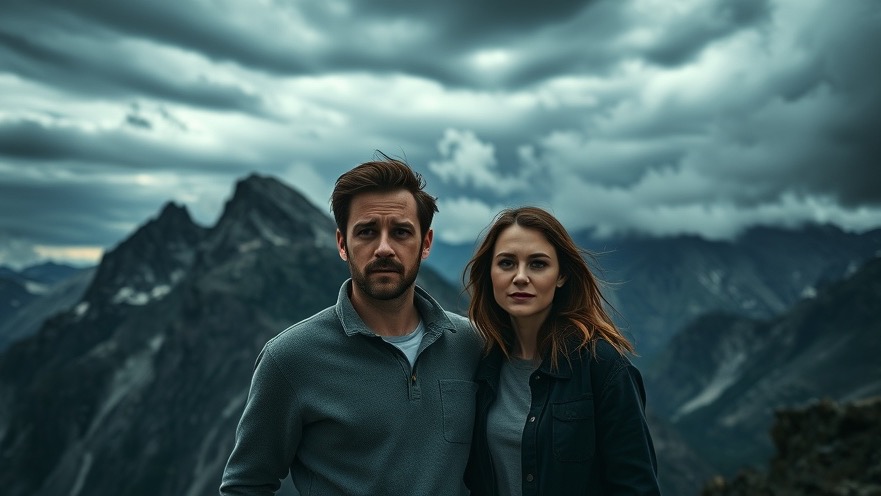 A thoughtful couple at a mountain overlook, reflecting on the power of prayer.