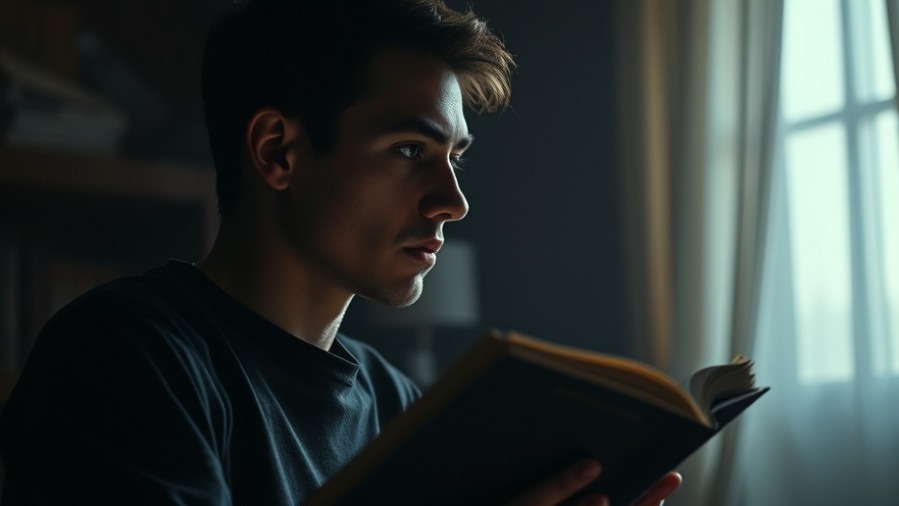 Thoughtful young man studying deeply, reflecting on Rick Renner's insights for Prophetic Believers.