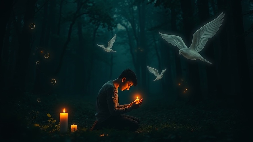 Individual praying in a forest, embodying the power of prayer and Dutch Sheets.