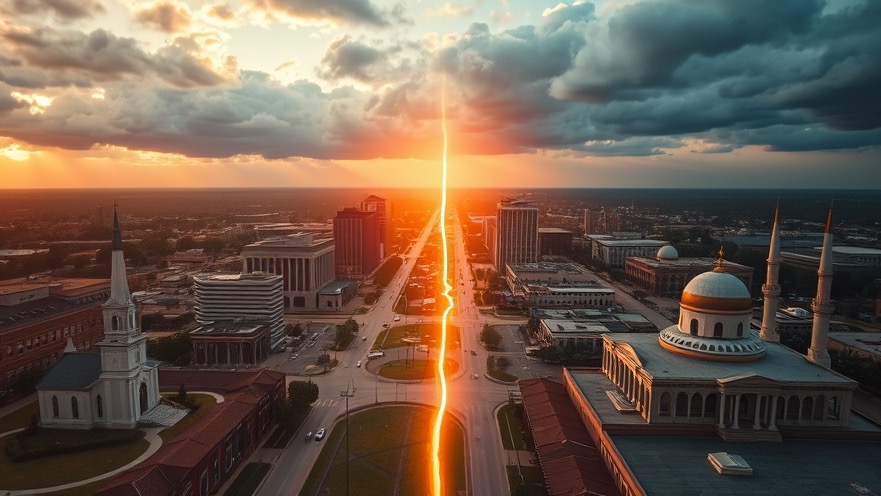 Aerial view of Garland, Texas, depicting cultural preservation amid contrasting atmospheres.