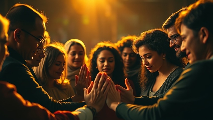 Unity in faith shines as prophetic leaders engage in collective prayer.