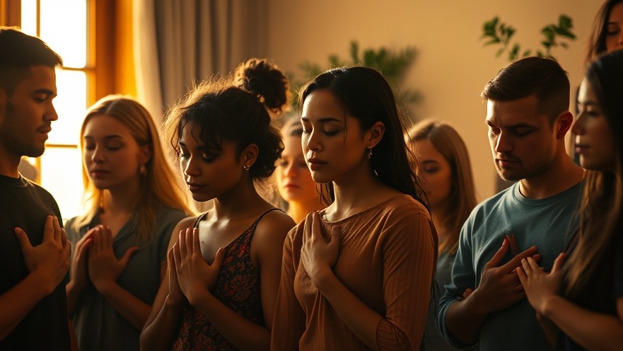 Passionate prophetic believers engaged in prayer, united in faith and strength.