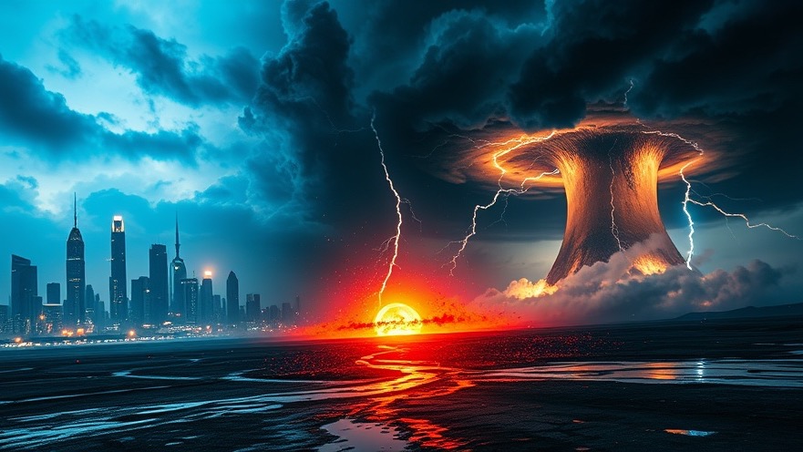 Cinematic storm-split landscape symbolizing Elon Musk's influence on political third parties.