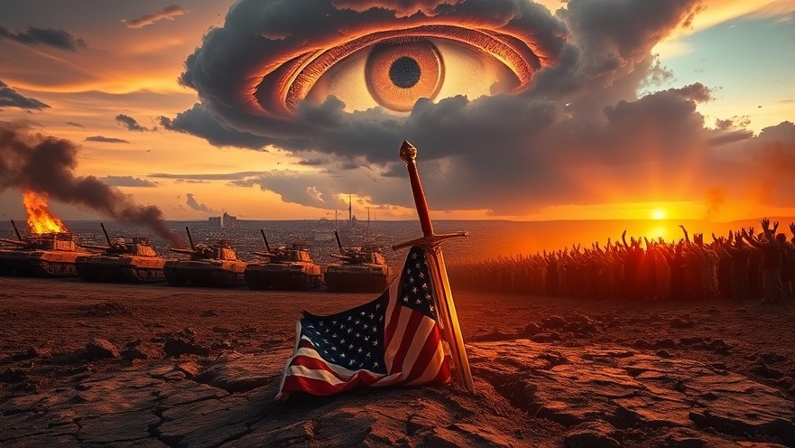 A twilight battlefield split between war and hope, depicting spirit-filled believers in intercessory prayer.