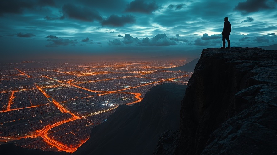 Cinematic image of a lone figure on a cliff, embodying JosephZ's Spiritual Warfare.