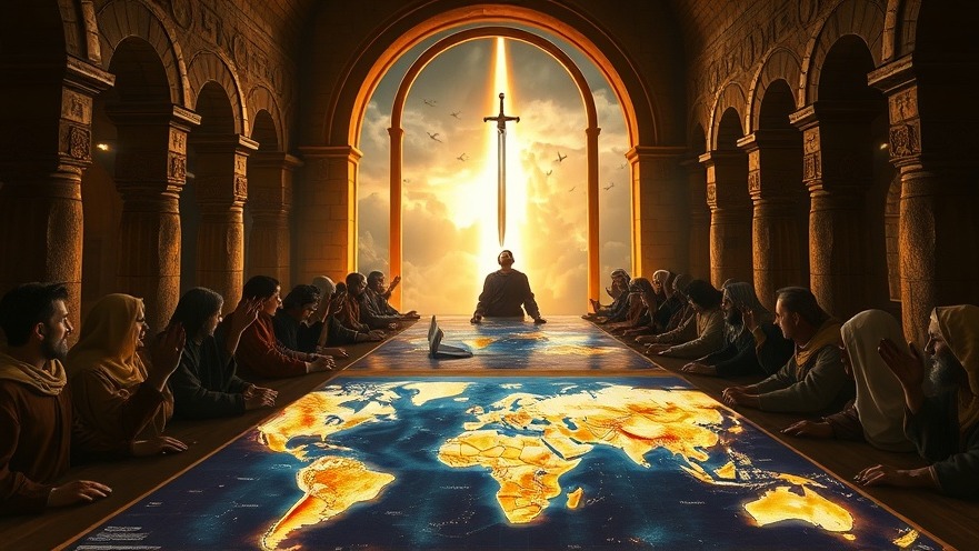 Urgent prayer in a spiritual warfare setting with intercessors and prophetic voices.