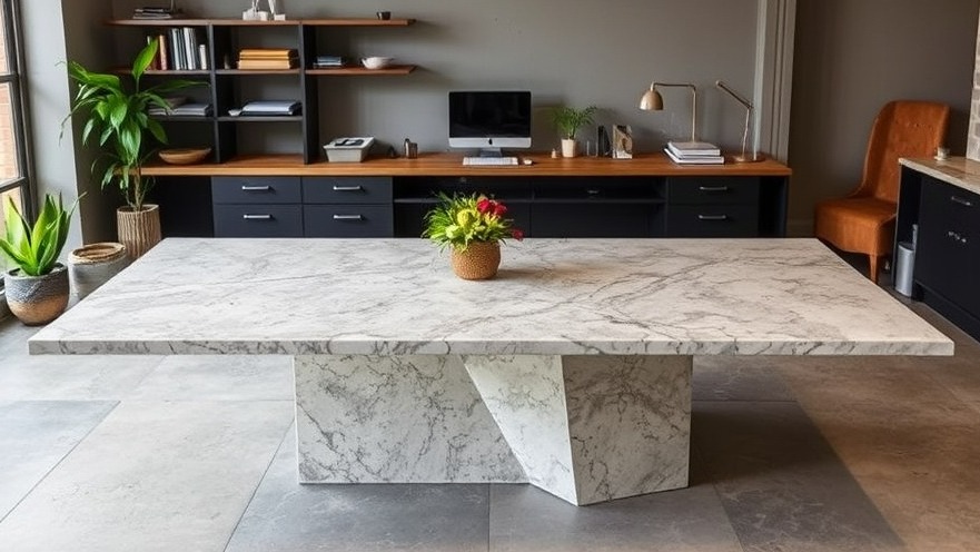 How Thom Fougere’s Veiny Stone Tables Can Inspire Your Remote Workspace