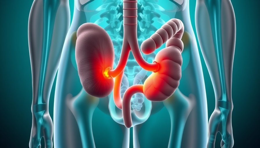 Illustration of treatment-resistant prostate cancer in male anatomy.