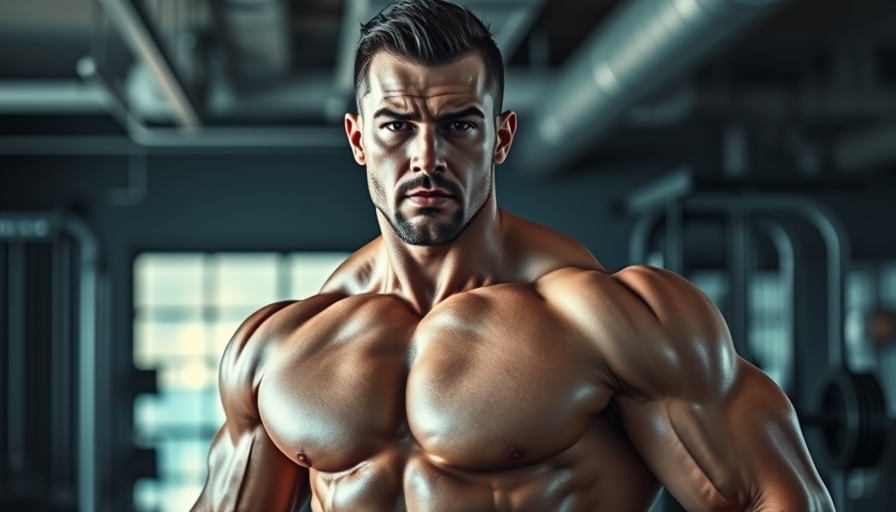 Muscular athlete in gym for Simeon Panda's Arm Workout.