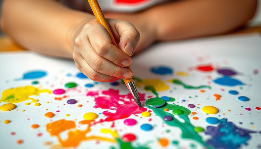 Colorful children's art activity at atlanta local events.