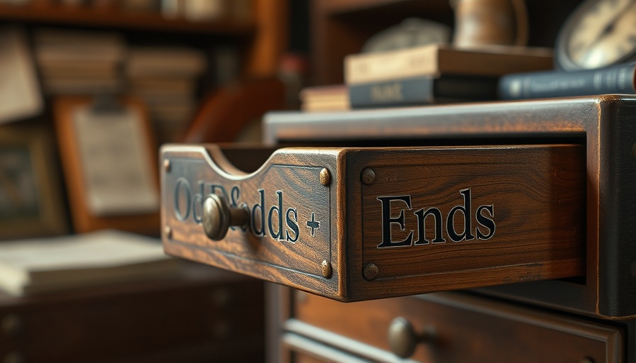 Vintage drawer labeled 'Odds & Ends', representing online sports gambling addiction.