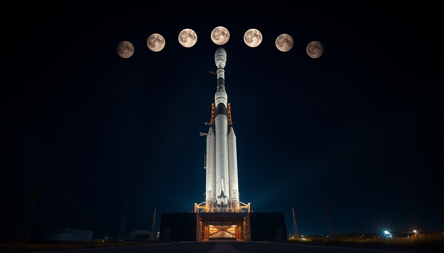 Crew-10 Launch rocket poised for liftoff at night
