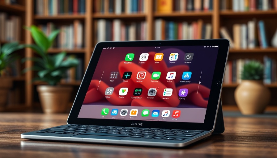 2025 iPad Air M3 with keyboard on desk displaying apps.