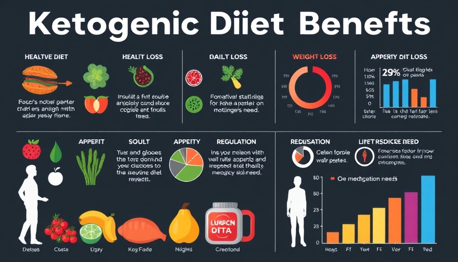 Keto diet benefits chart showing weight loss, reduced diabetes medication need.