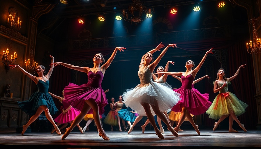 Atlanta Ballet Coppelia dancers performing vividly on stage.