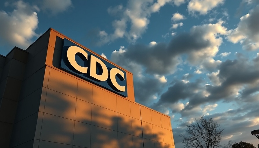 CDC building sign against a cloudy sky, symbolizing CDC funding cuts.