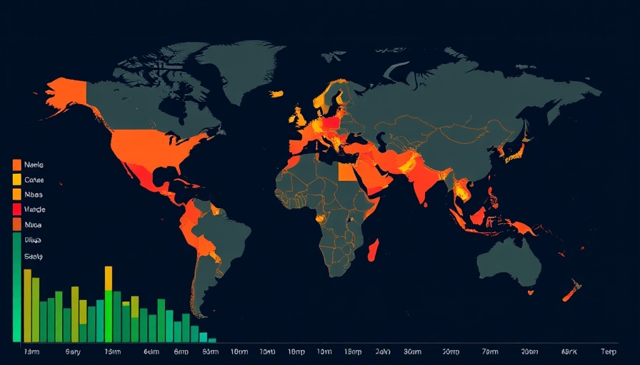 World map showing data on colorectal cancer burden and milk intake.