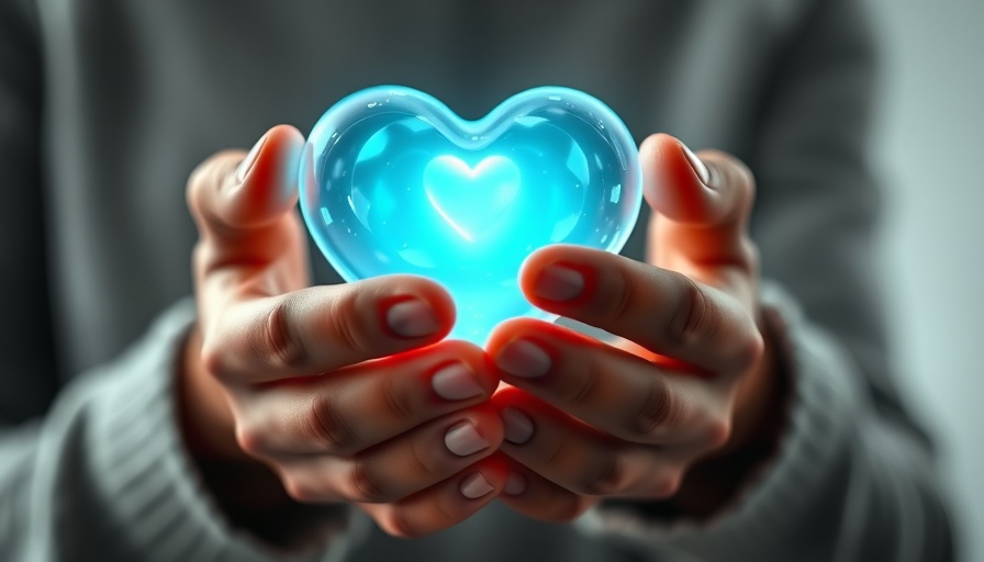 Lifestyle changes by 50: person holding a digital heart.