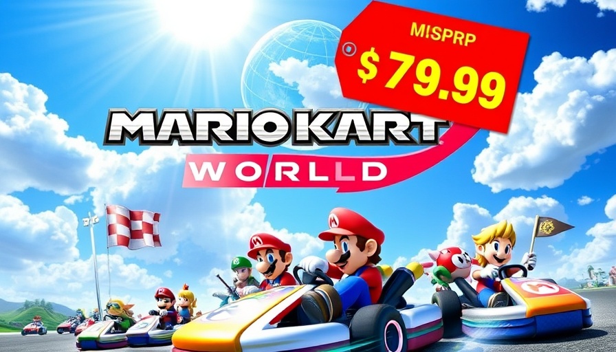 Mario Kart World release poster for Nintendo Switch 2 game prices.