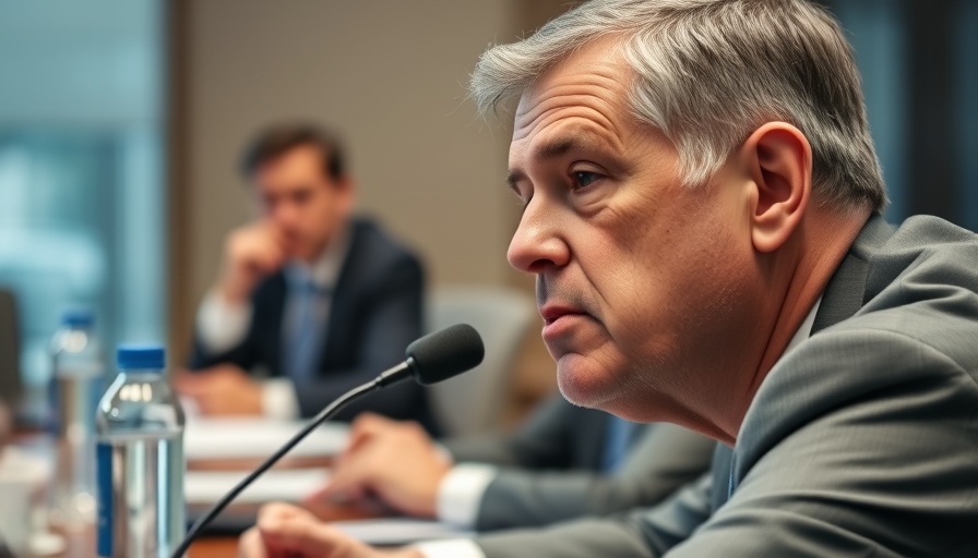 Man discussing Boeing safety practices at a conference.