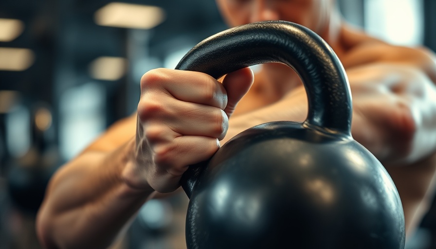 Person performing a single kettlebell upper body workout.