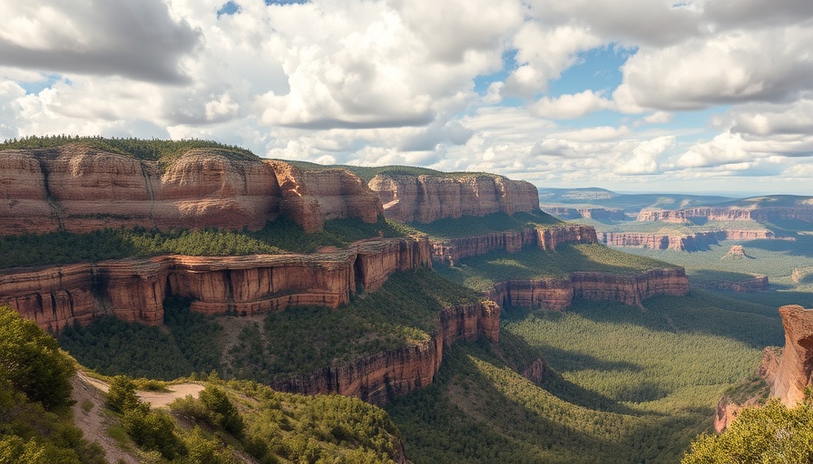 Scenic landscape of Eastern North America geological formation.