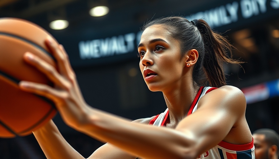 UConn player aiming for basket during NCAA women's championship.